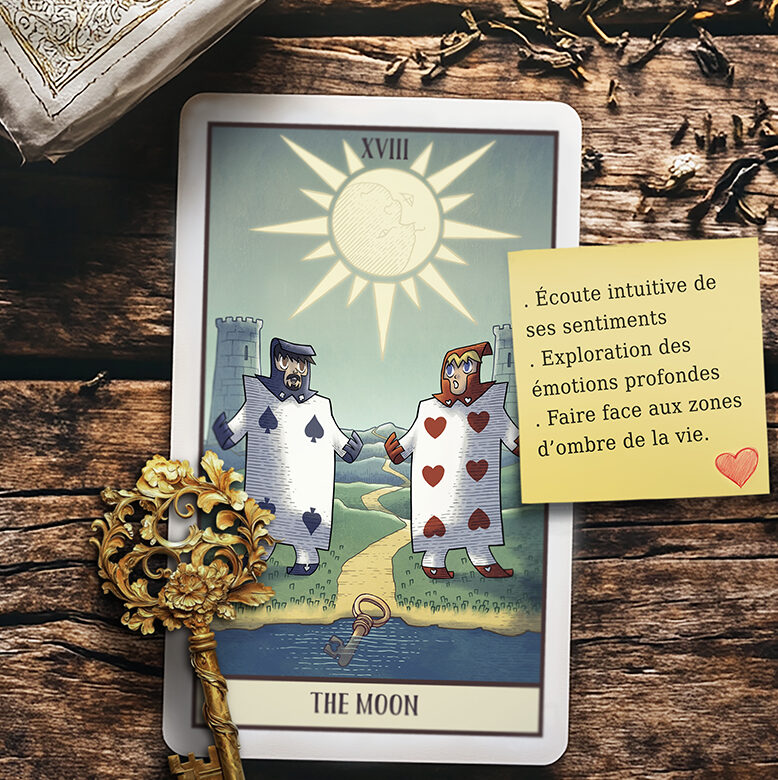 La carte de tarot de La Lune