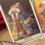 Cartes de tarot : Le Pendu, Le Diable,